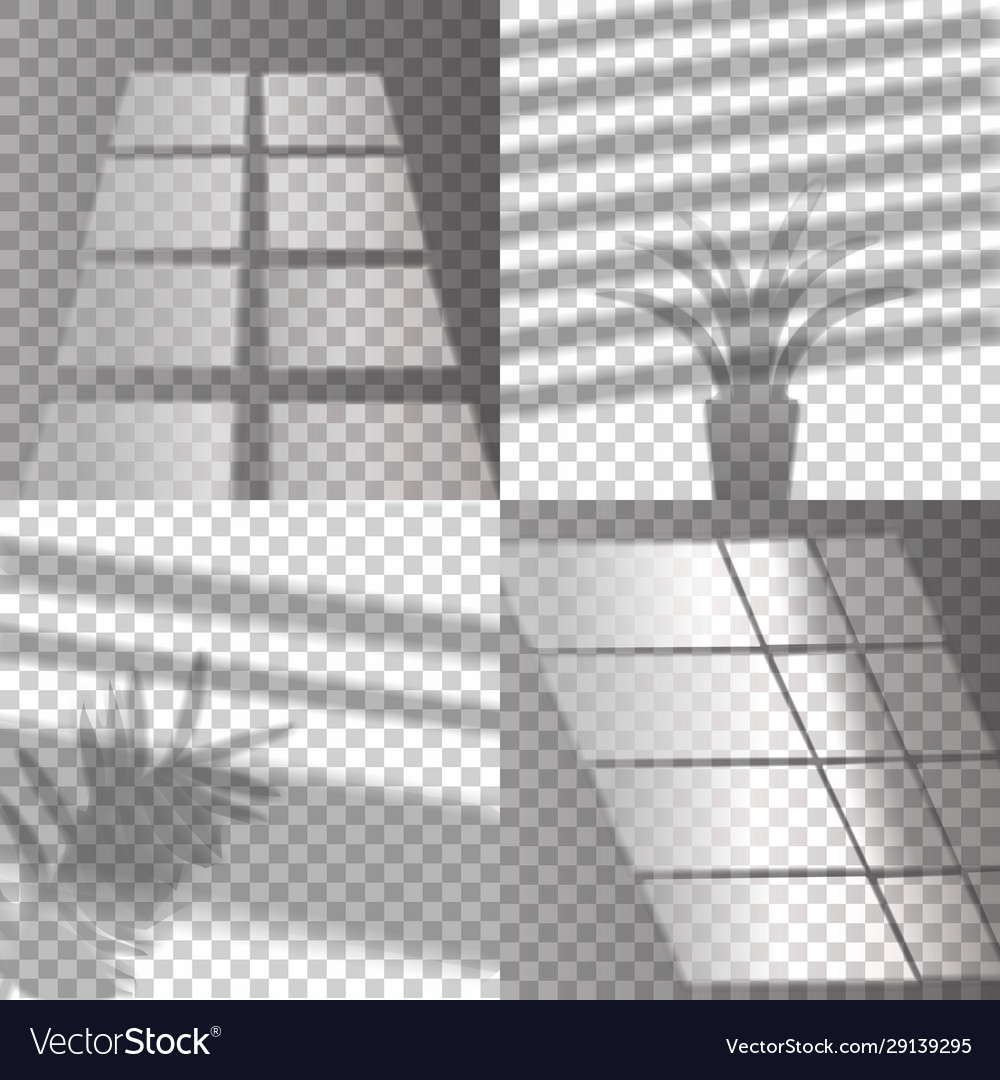 Window overlay effect transparent shadow set