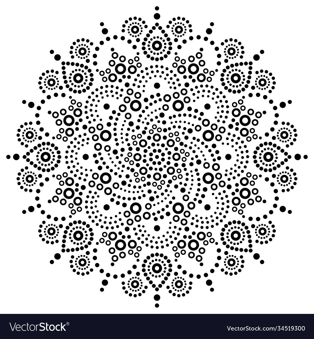 Aboriginal bohemian dot painting mandala pa Vector Image