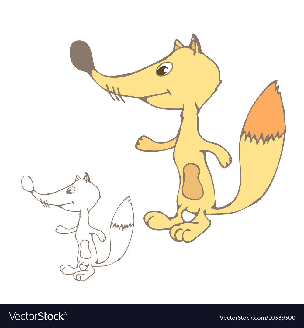 Cute cartoon fox