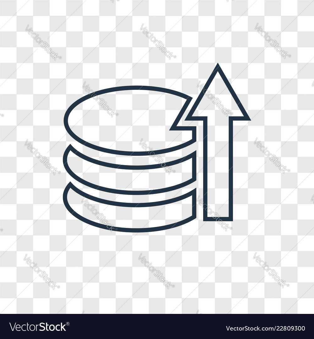 Database concept linear icon isolated vector image Database concept linear icon isolated