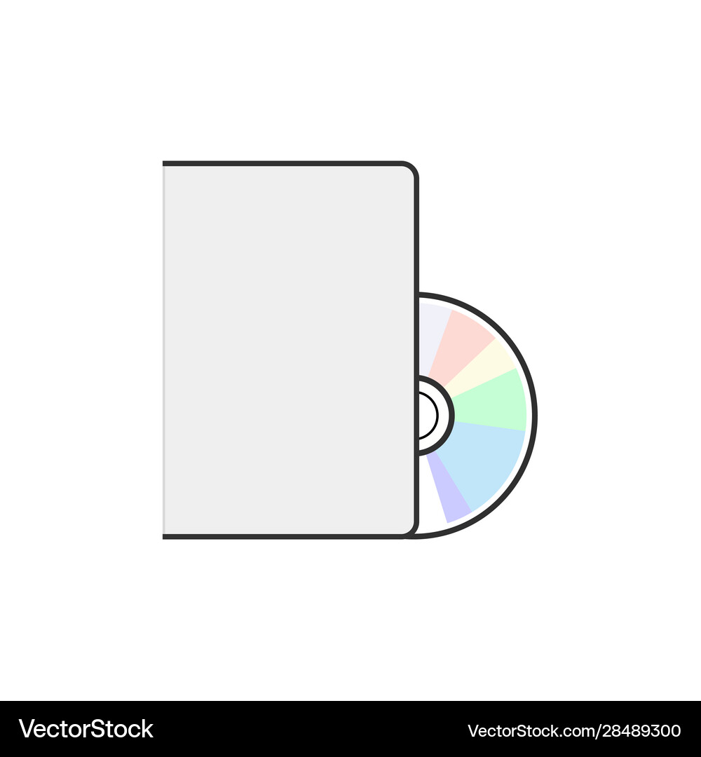 Dvd icon disc blank dvd disk Royalty Free Vector Image