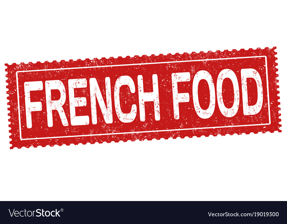 French food grunge rubber stamp