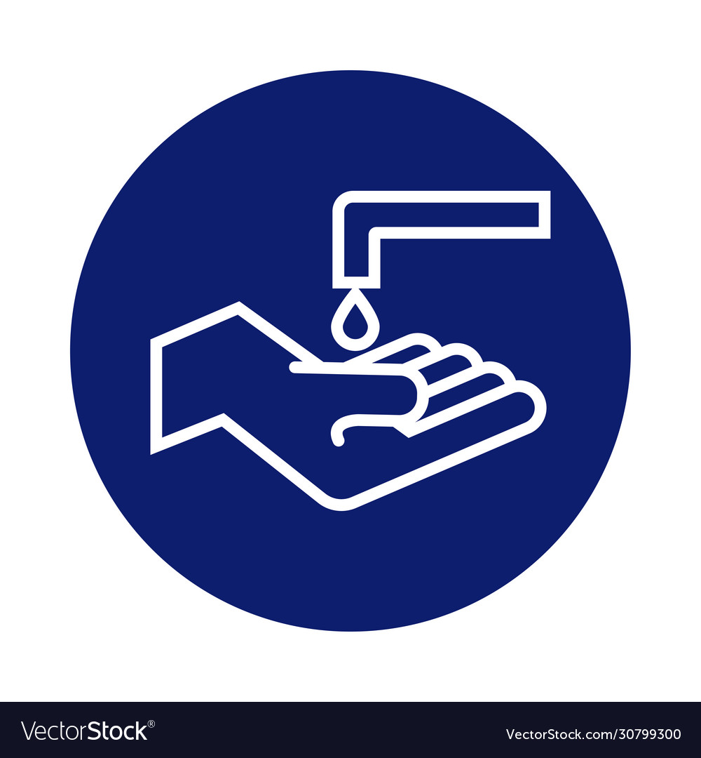 Hand Washing with Water Drop
