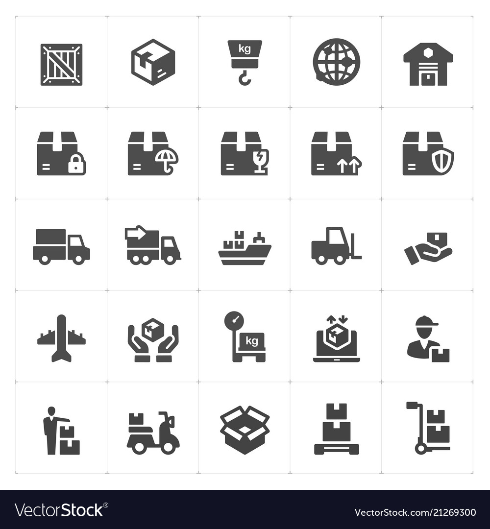 Logistic And Delivery Filled Icon Royalty Free Vector Image