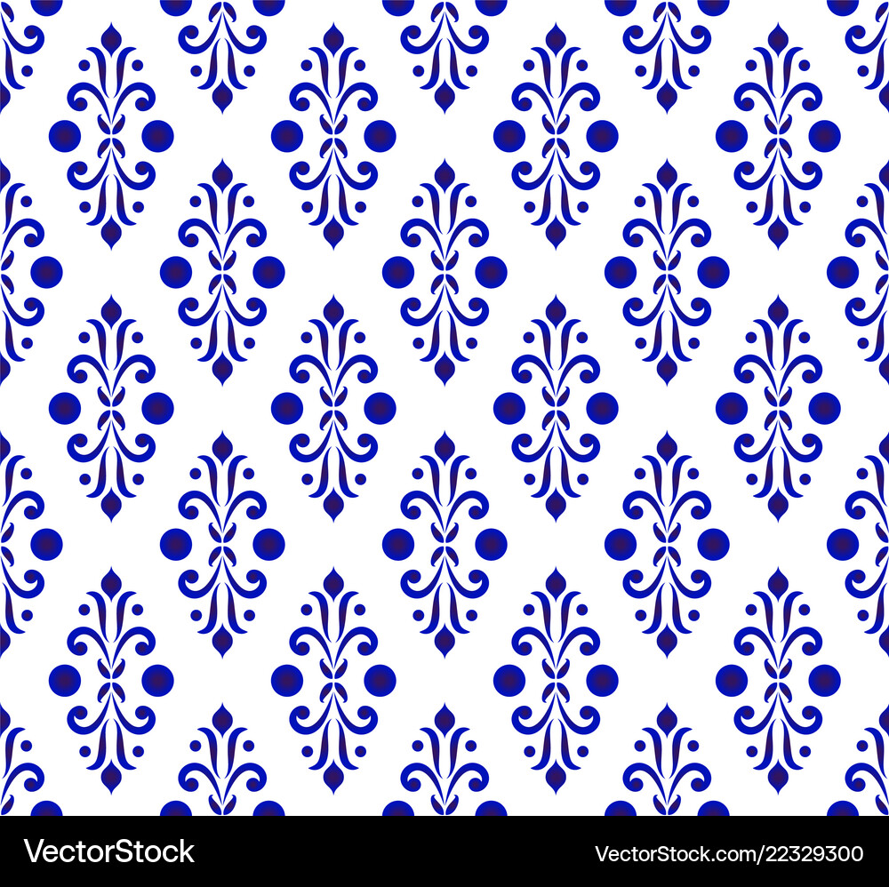 Porcelain pattern design Royalty Free Vector Image