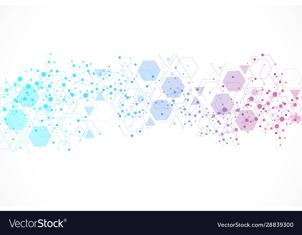 Science network pattern connecting lines and dots vector image Science network pattern connecting lines and dots