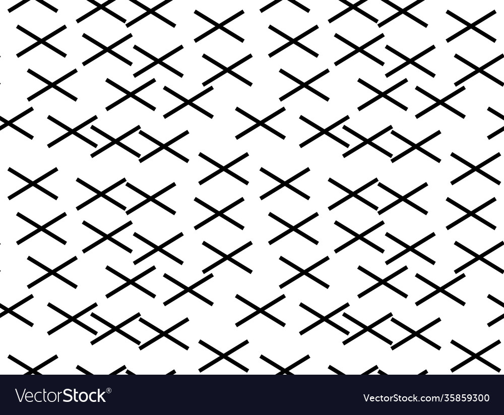 Seamless pattern with crossed short lines vector image Seamless pattern with crossed short lines