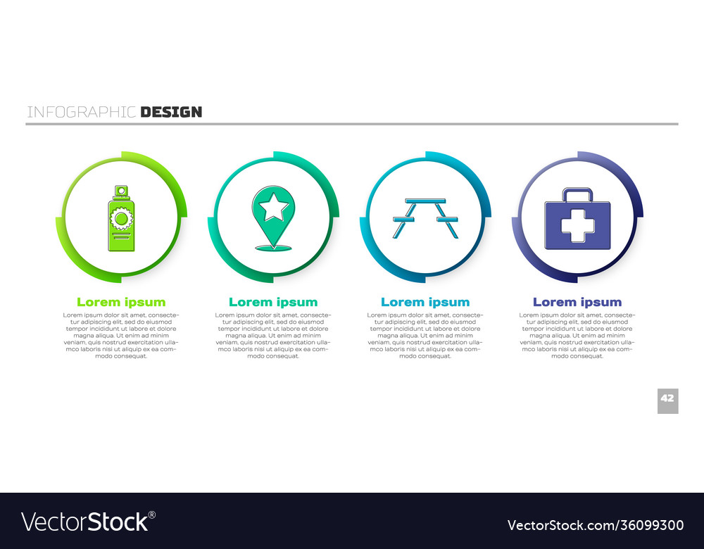 Set sunscreen spray bottle map pointer with star vector image Set sunscreen spray bottle map pointer with star