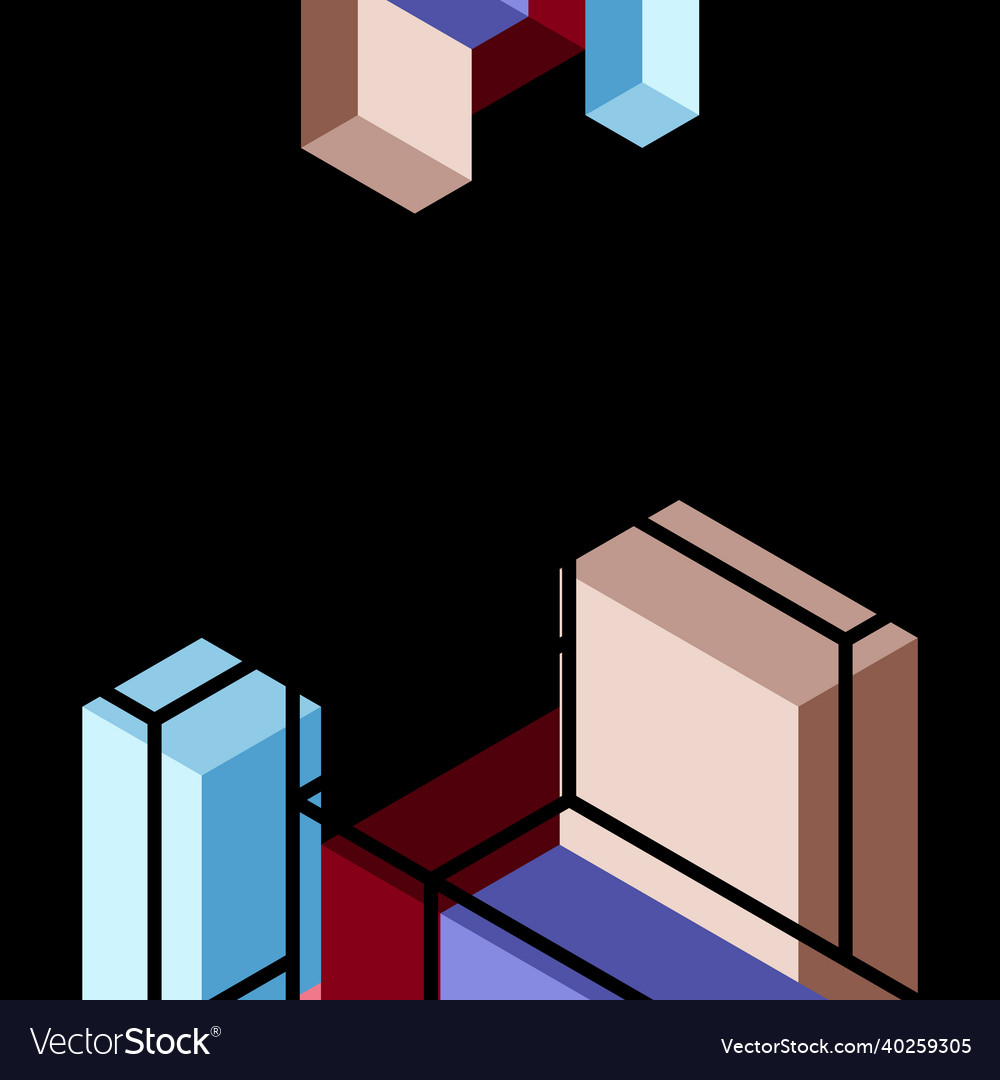 Abstract background 3d cubes cubic elements vector image Abstract background 3d cubes cubic elements
