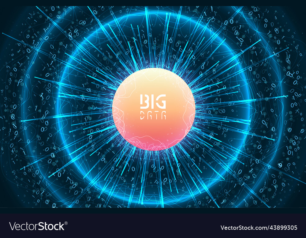 Abstract virtual digital stream vector image Abstract virtual digital stream