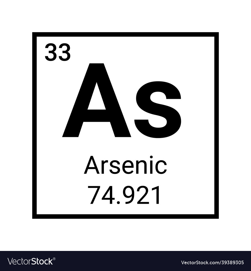 Arsenic periodic table element icon chemical Vector Image