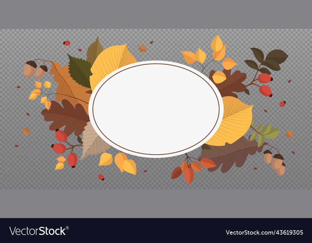 Autumn web template transparent background