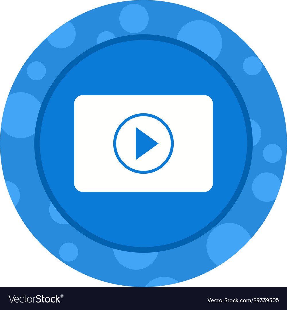 Beautiful video player glyph icon