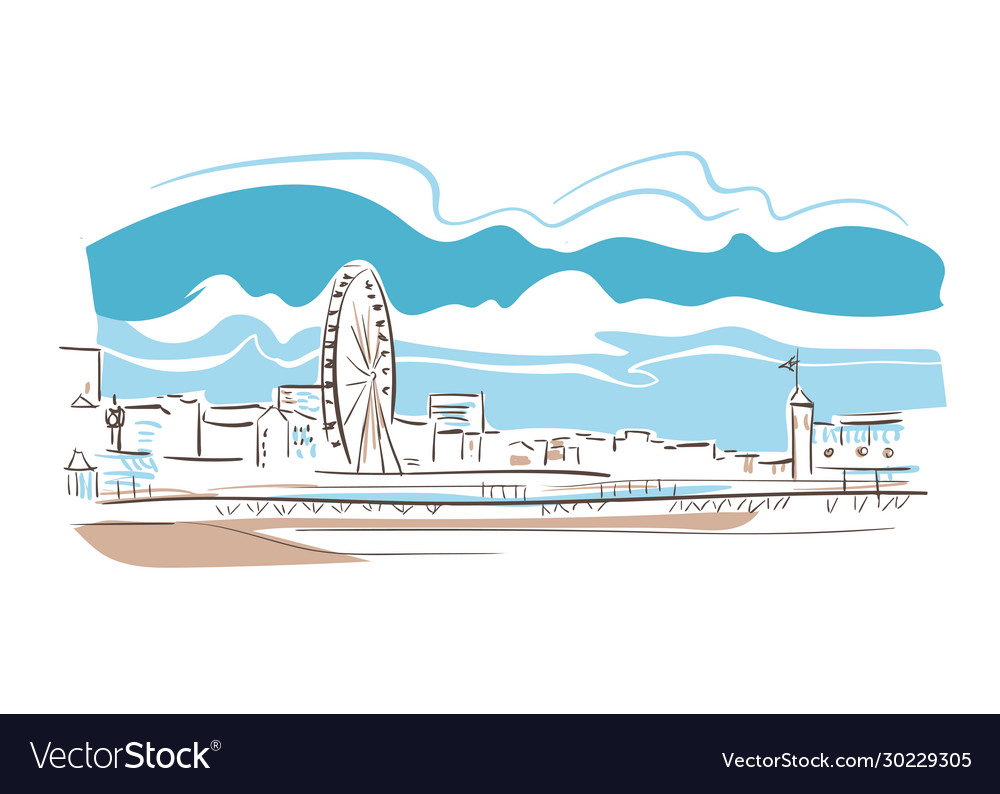 Brighton united kingdom europe sketch city line