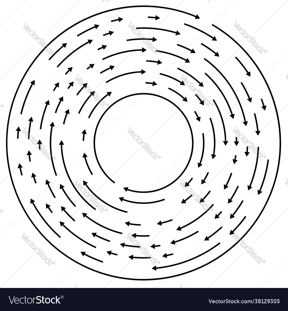 Circular cyclic arrows circle element vector image Circular cyclic arrows circle element