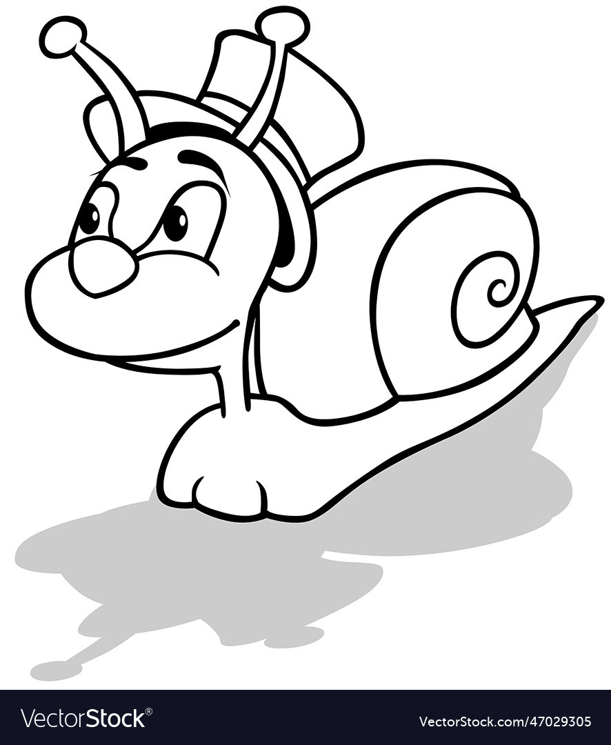 Drawing of a snail with top hat on its head