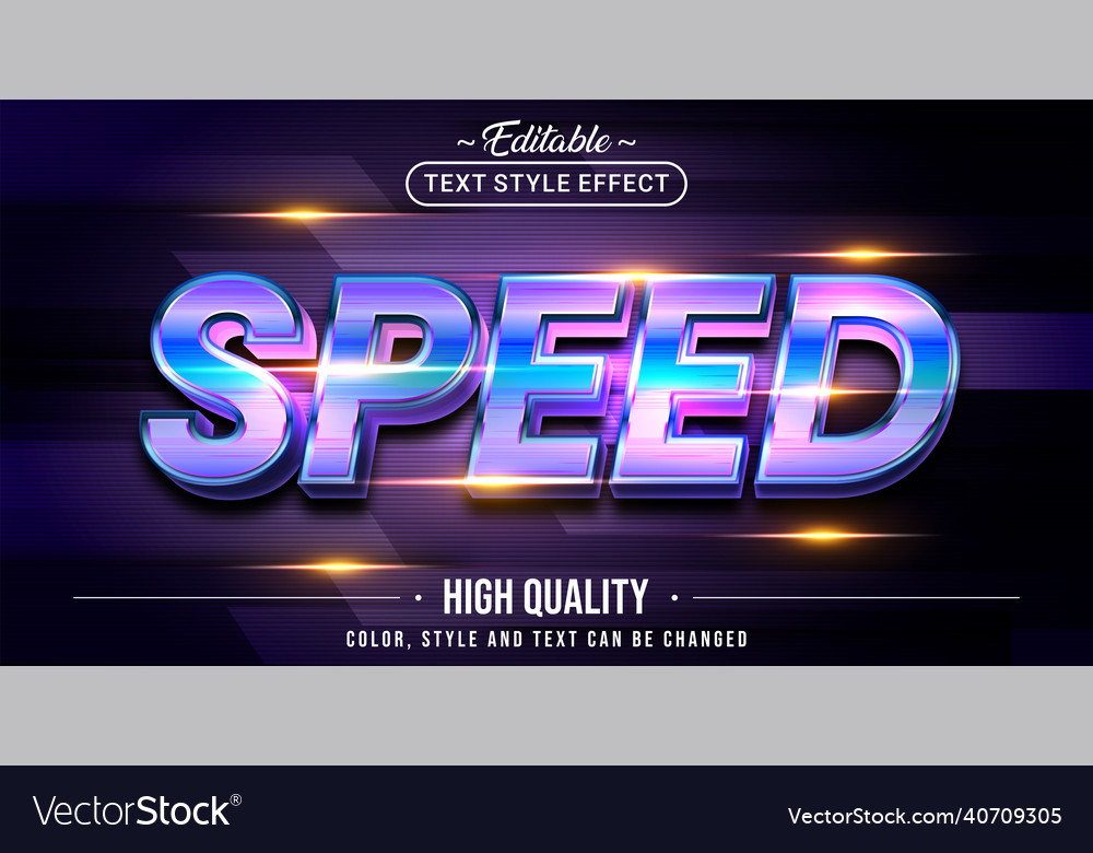 Editable text style effect - speed