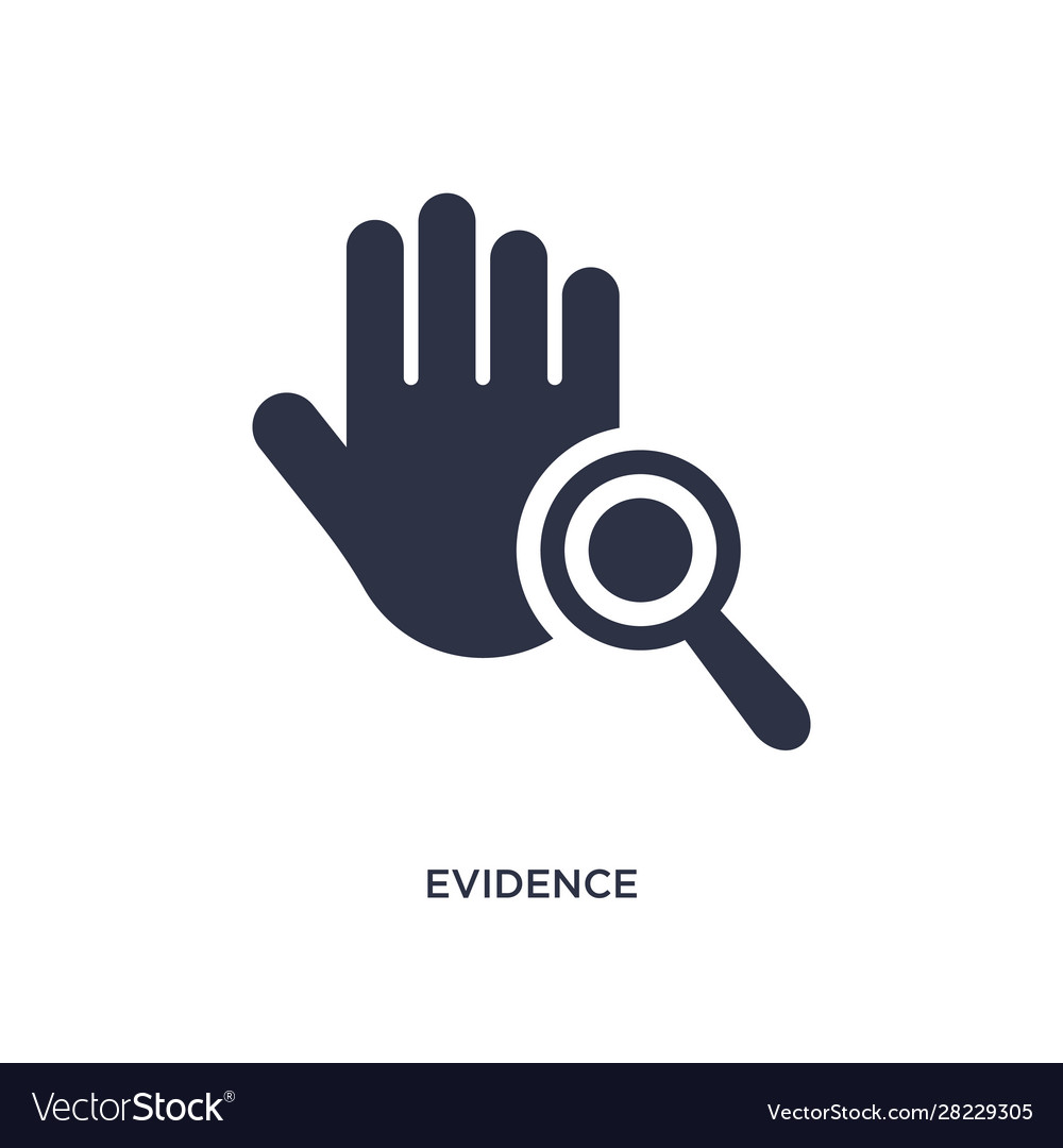 Evidence icon on white background simple element vector image Evidence icon on white background simple element