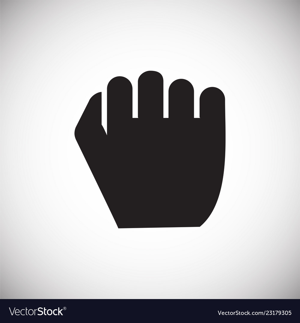 Fist icon on white background for graphic and web