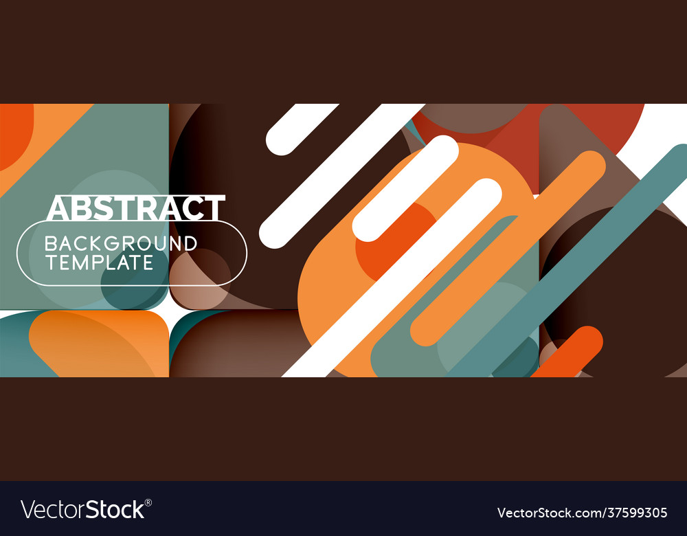Flat geometric round shapes and dynamic lines