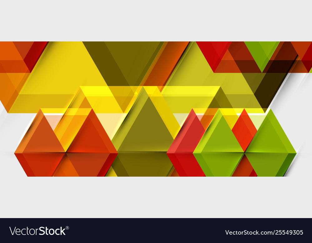 Geometric triangle and hexagon abstract background