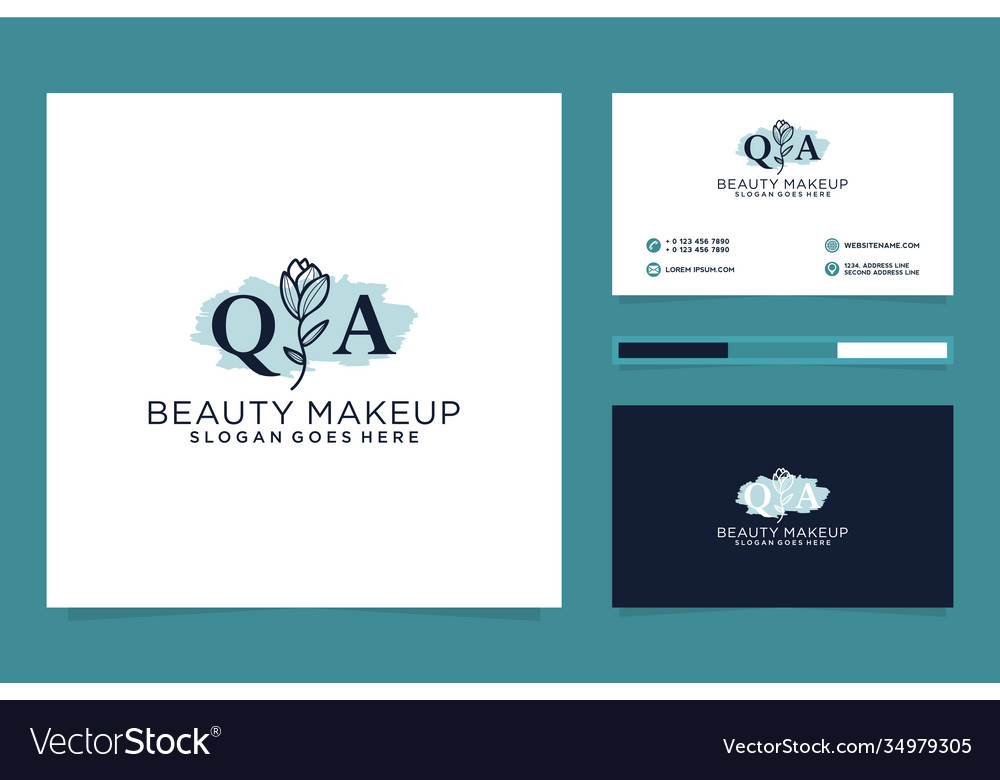 Initial qa feminine logo collections and business