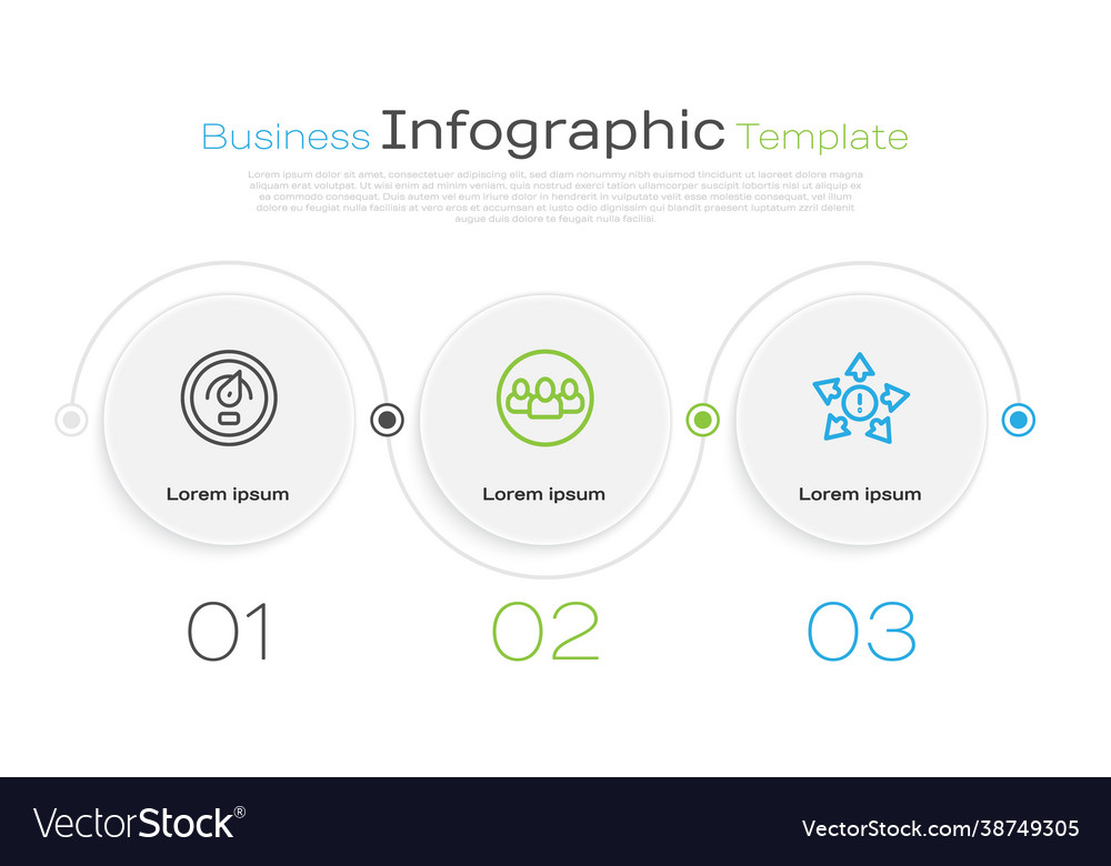 Set line digital speed meter project team base vector image Set line digital speed meter project team base