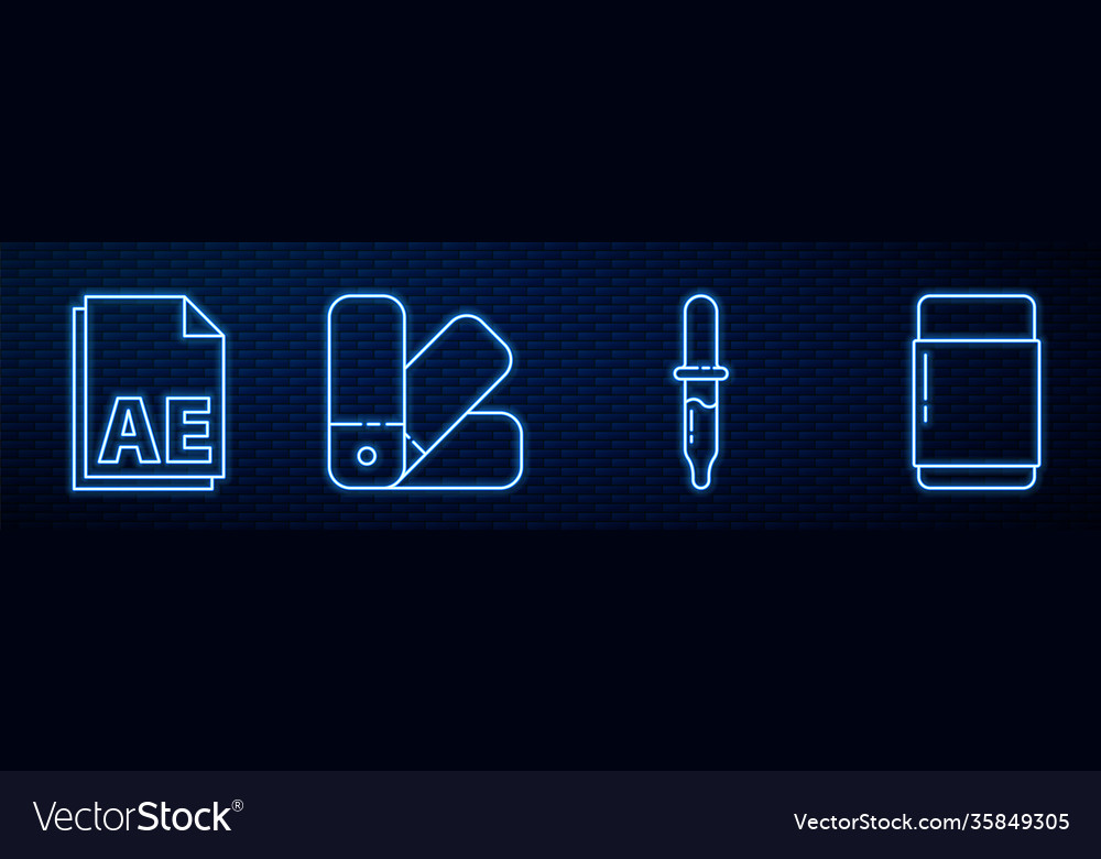 Set line pipette ae file document color palette