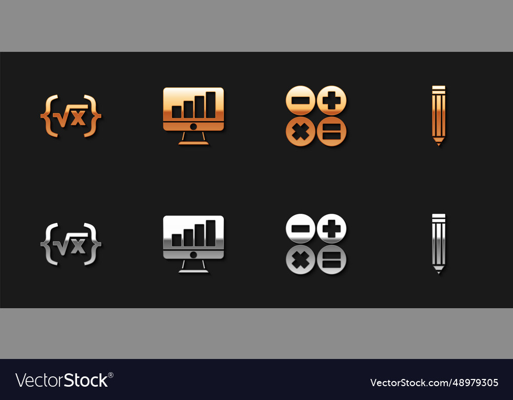 Set square root of x glyph computer monitor vector image Set square root of x glyph computer monitor