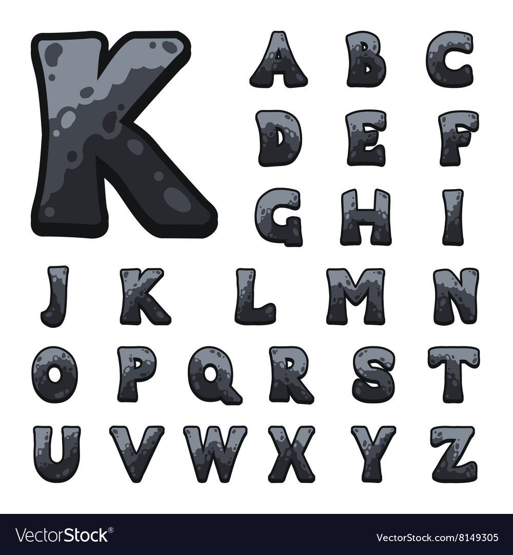 Stone game alphabet for user interfaces