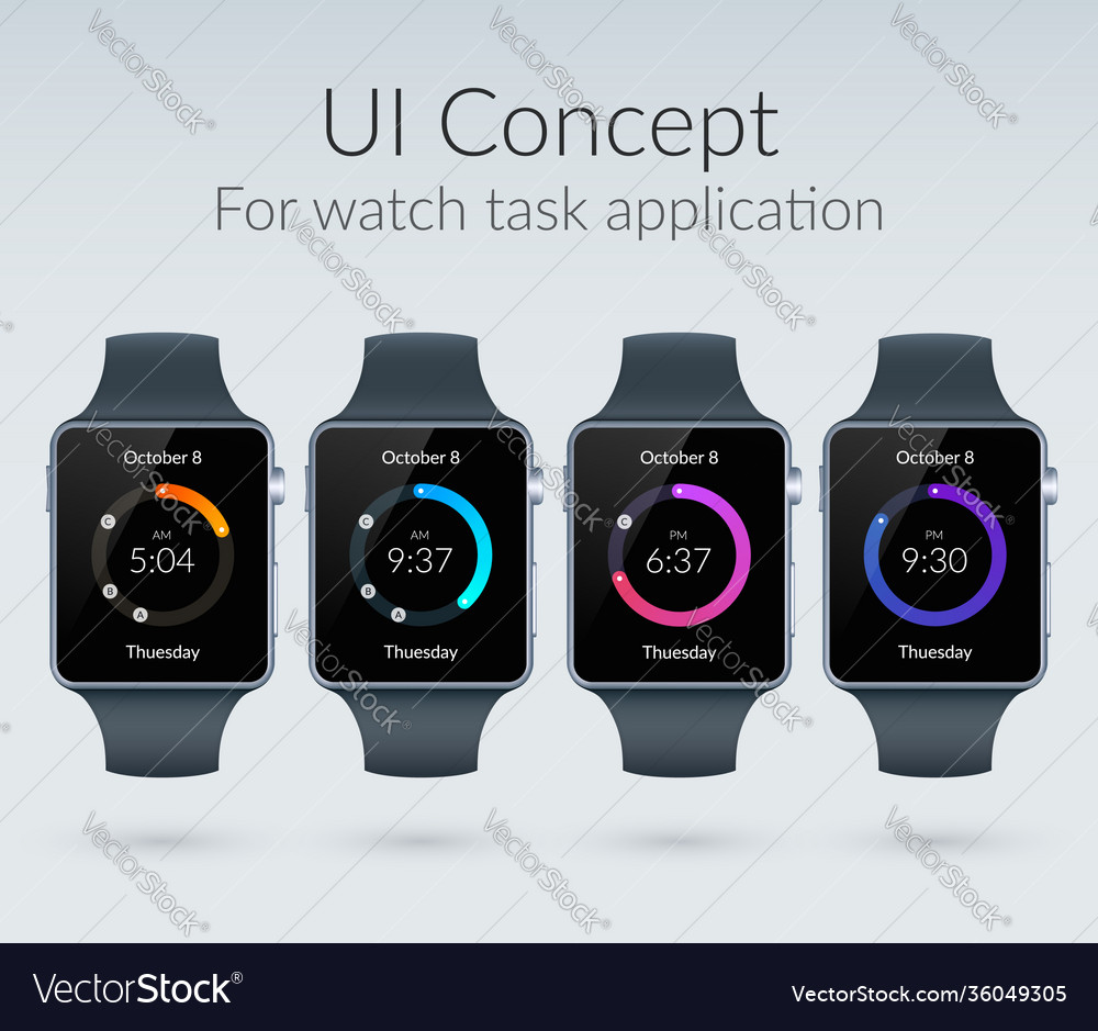 Ui design concept Vector Image Ui design concept
