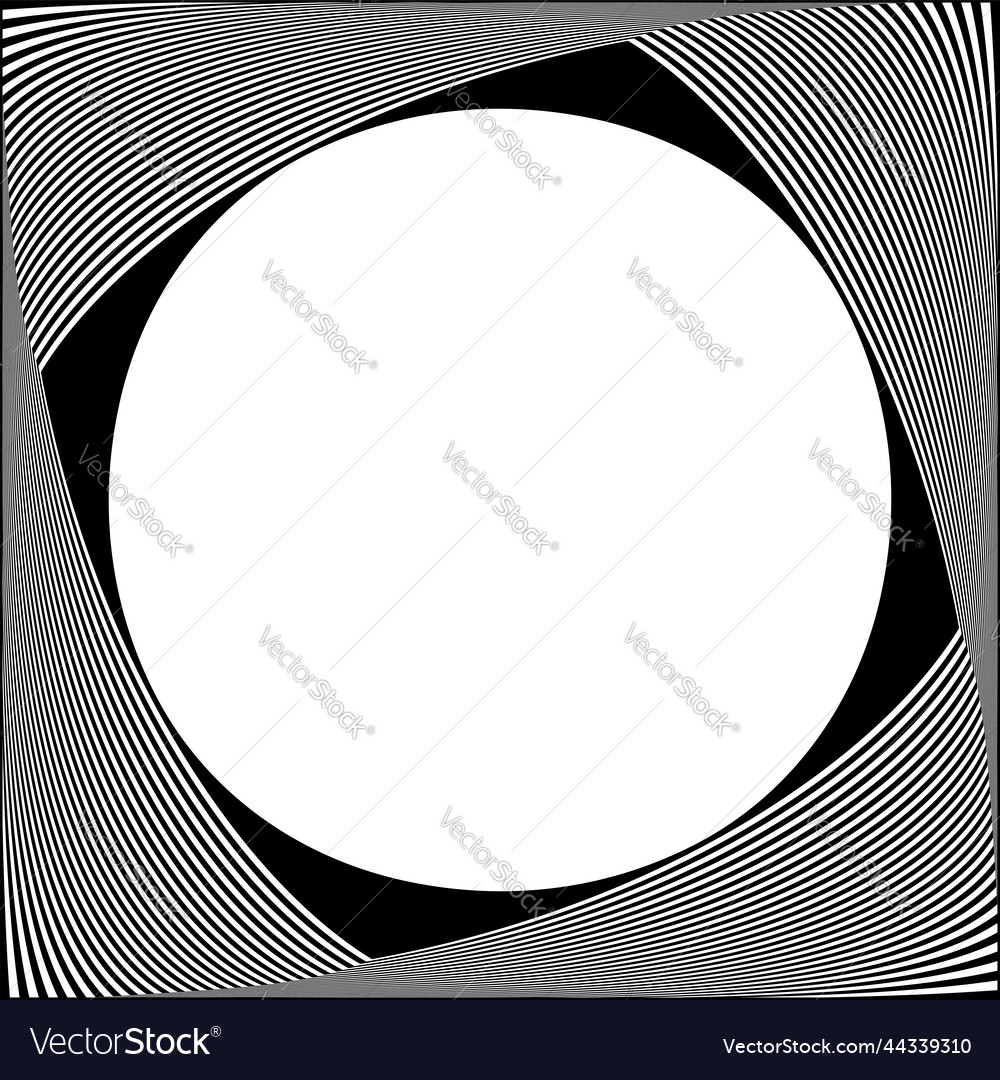 Abstract op art frame Royalty Free Vector Image