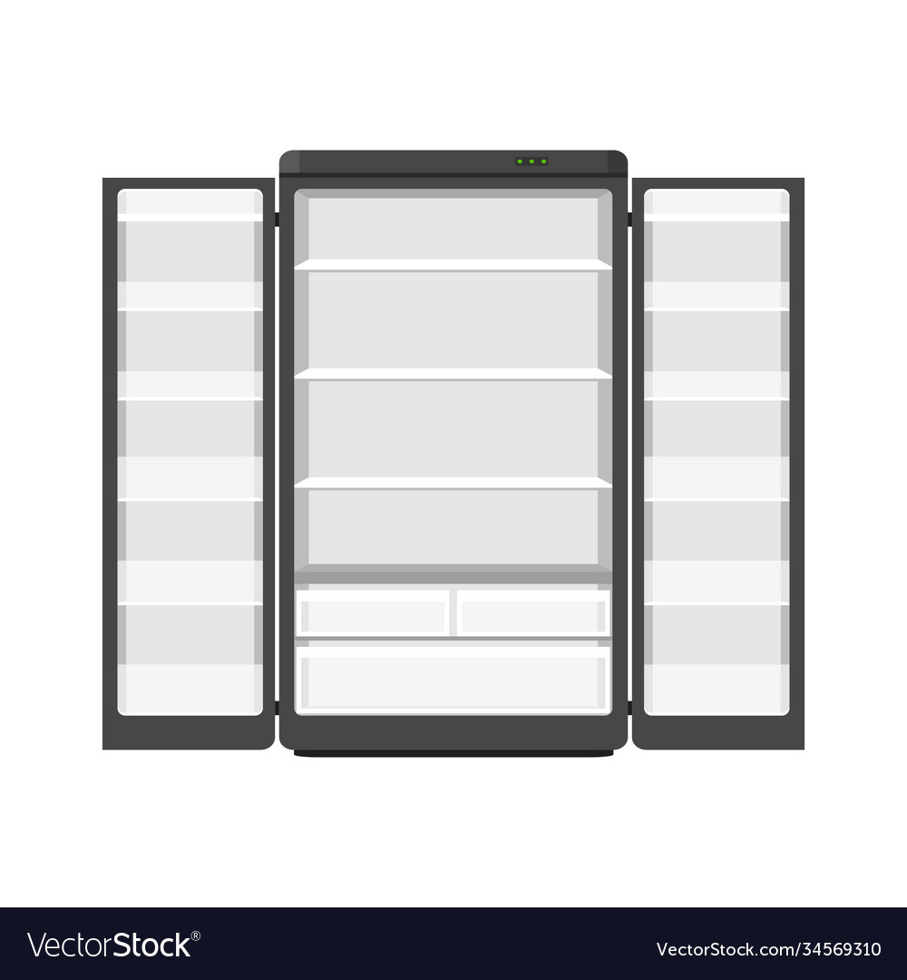 Black modern household appliances fridge with two