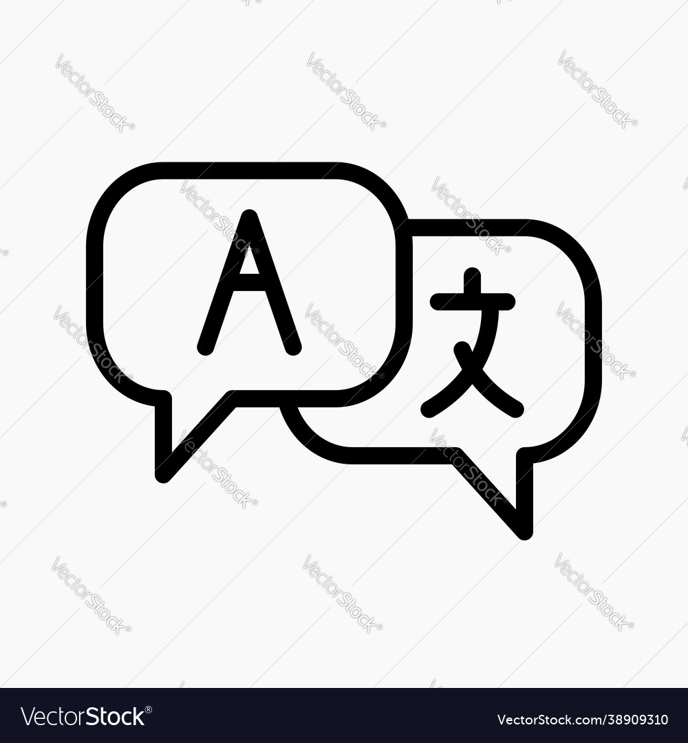 Change language icon isolated on blank background vector image Change language icon isolated on blank background