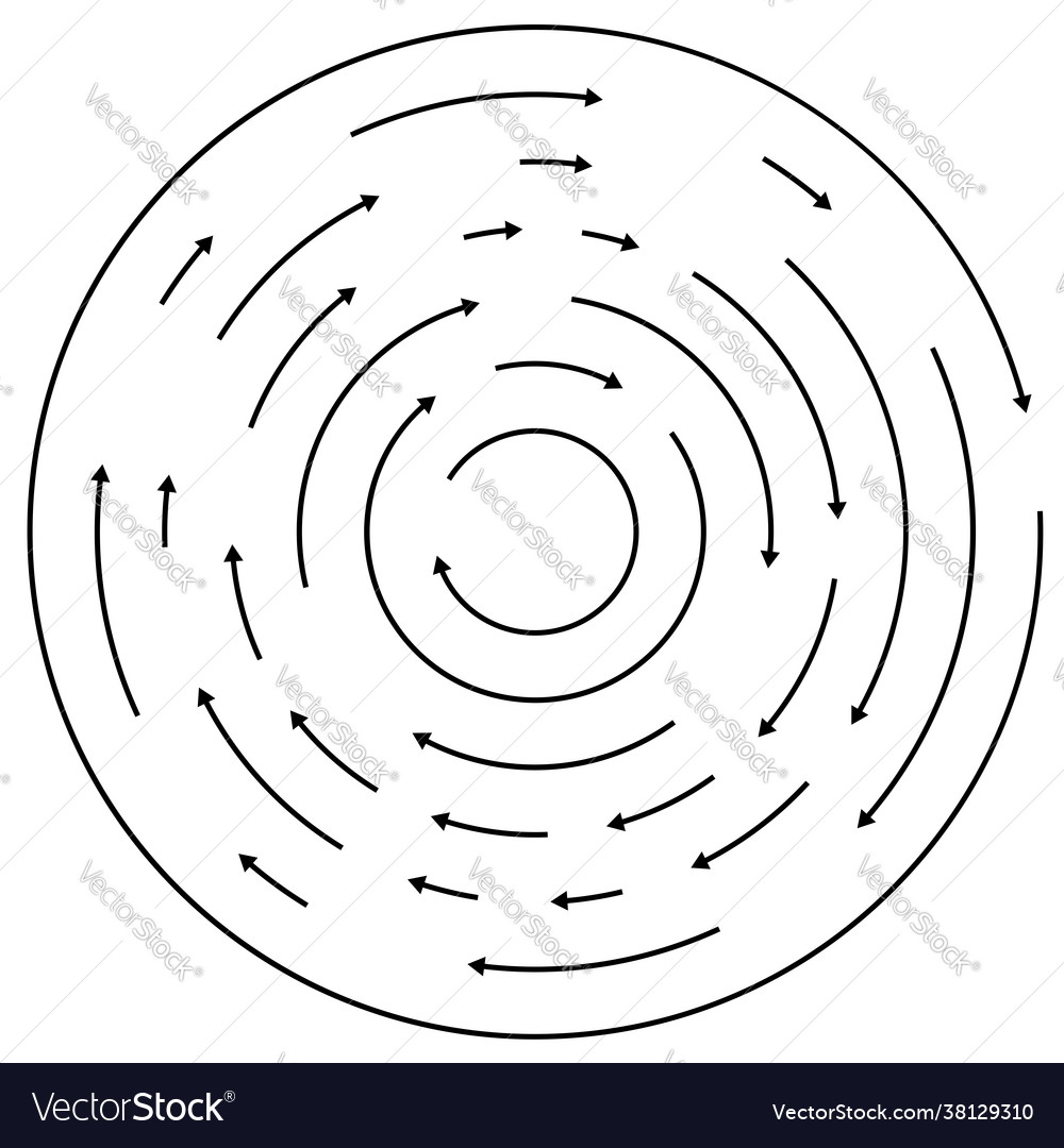 Circular cyclic arrows circle element vector image Circular cyclic arrows circle element