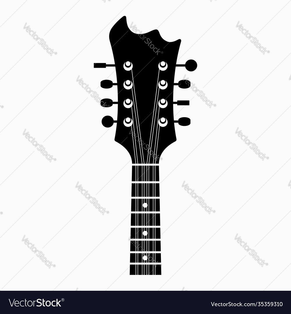 Eight-string guitar neck and strings