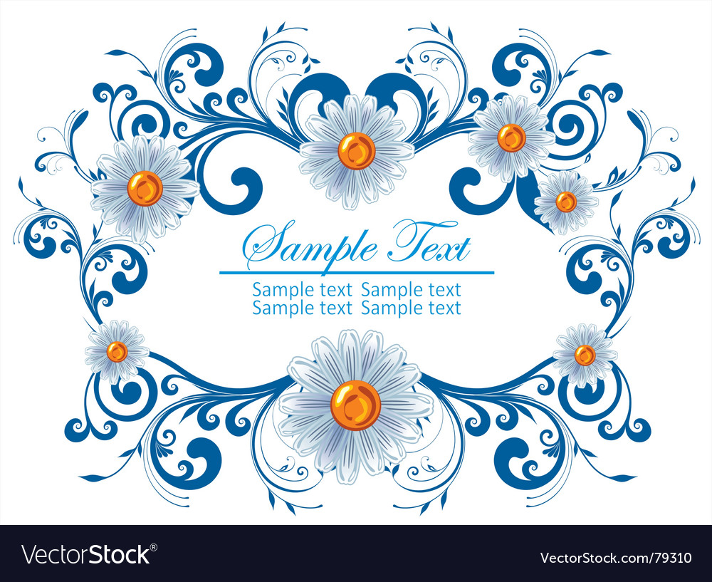 Floral frame Royalty Free Vector Image - VectorStock