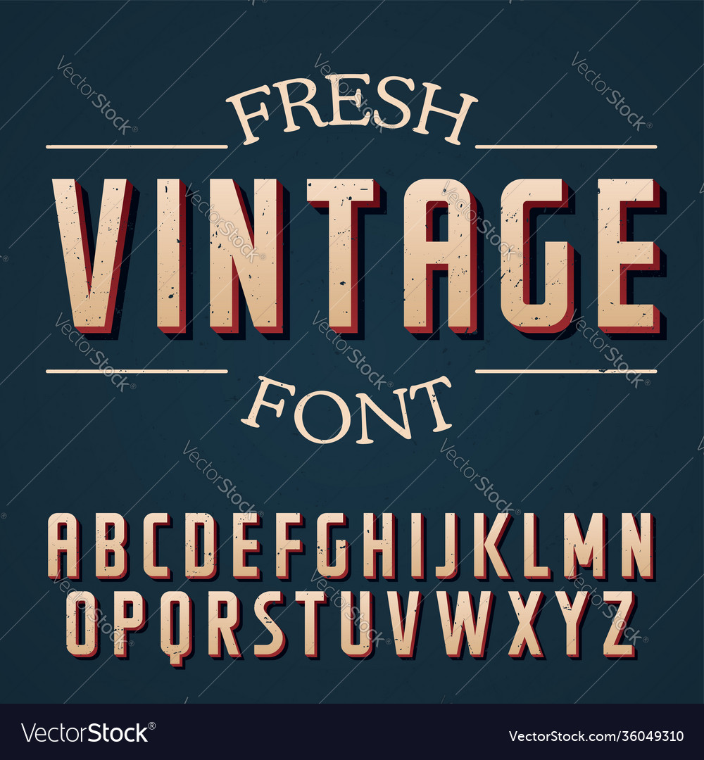 Fresh vintage font poster