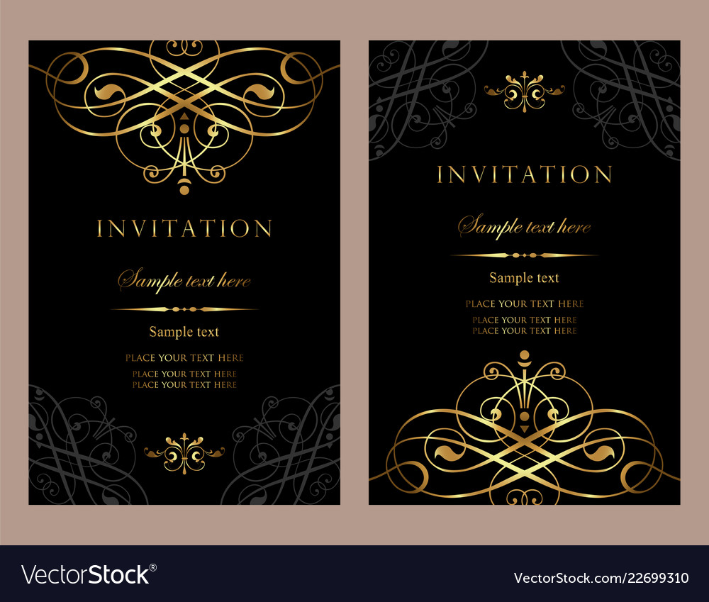 Luxury invitation card template for design Vector Image