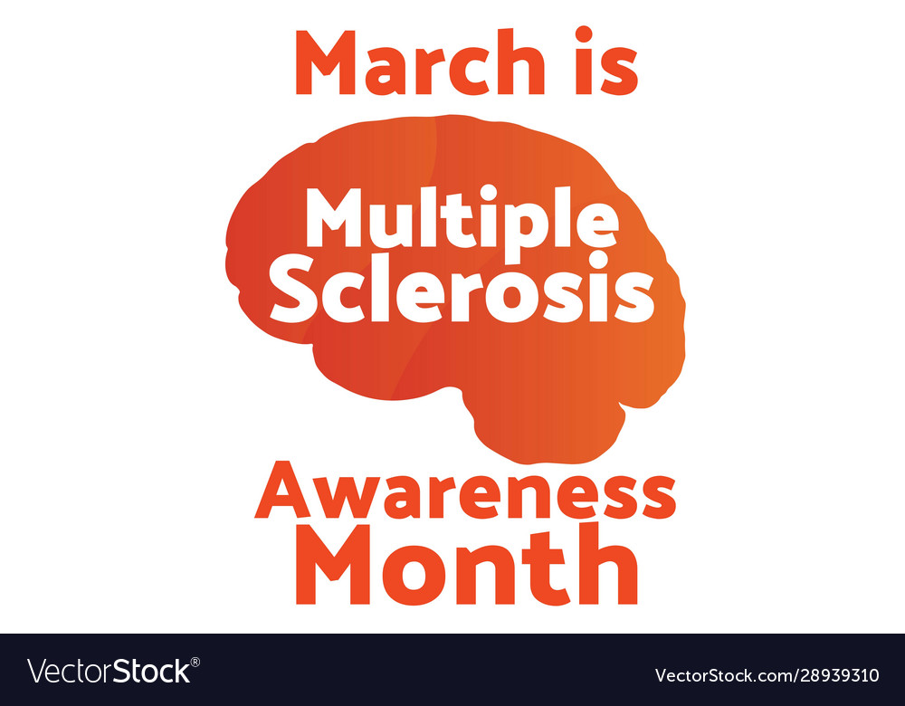 March is multiple sclerosis awareness month Vector Image