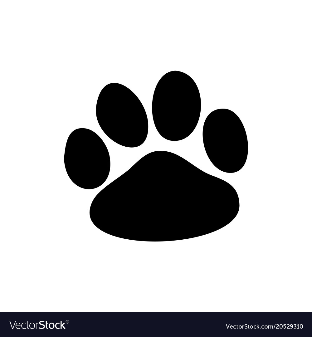 Paw prints logo isolated