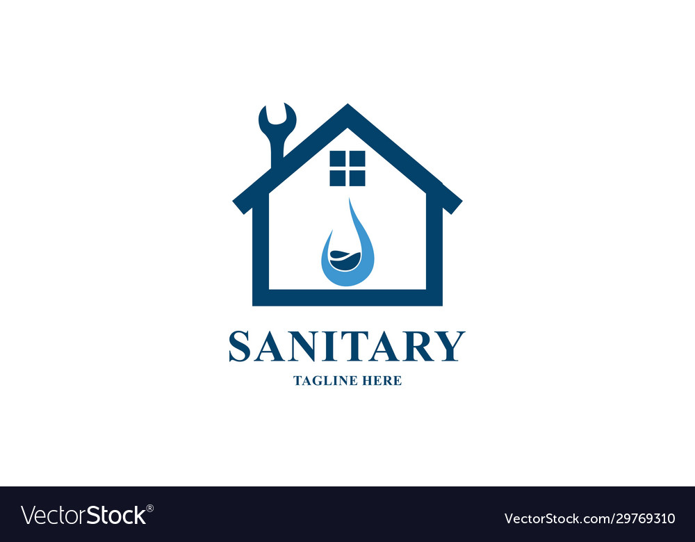 Sanitary ware logo design icon Royalty Free Vector Image