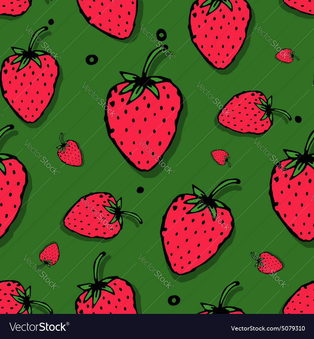 Strawberry seamless pattern for your design