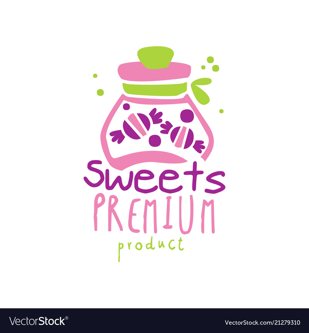 Sweets premiun product logo design emblem Vector Image