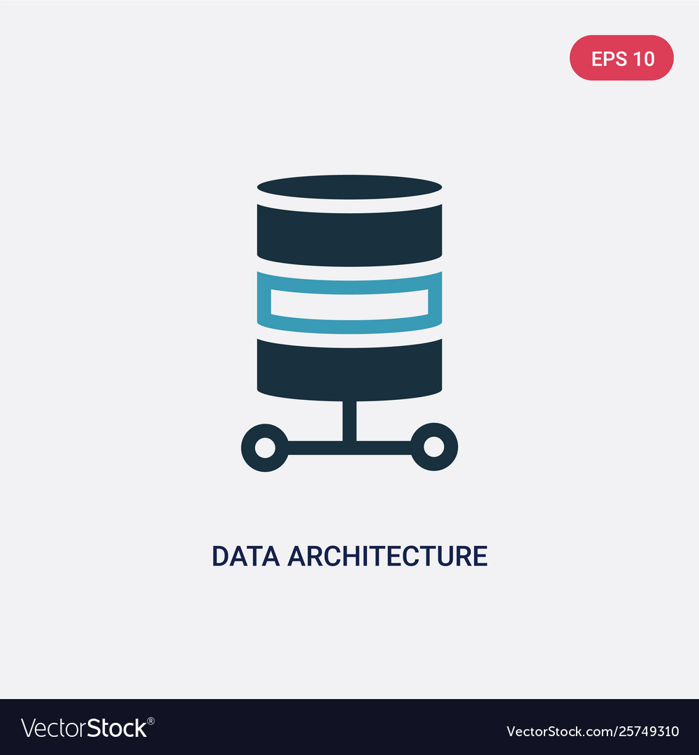 Two Color Data Architecture Icon From Technology Vector Image