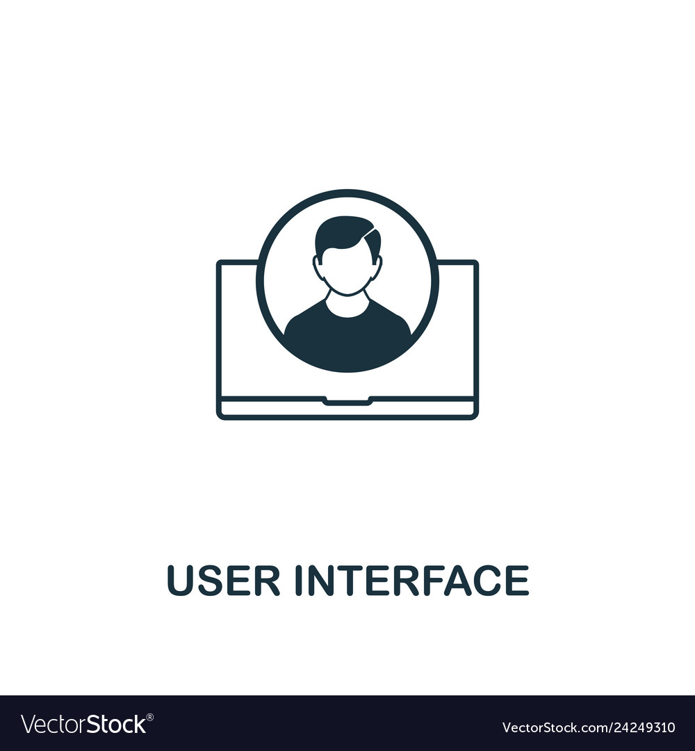 User interface icon thin outline style design Vector Image User interface icon thin outline style design