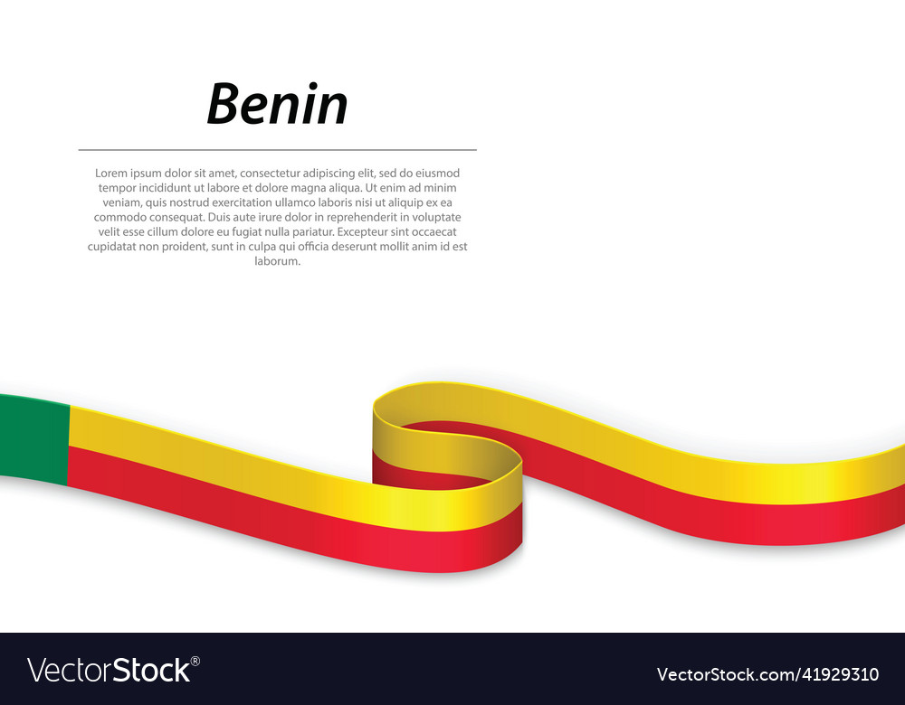 Webband oder Banner mit Flagge von benin