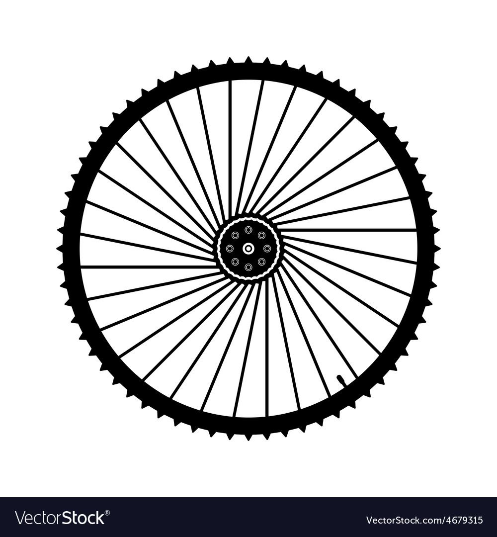 Bicycle wheel Royalty Free Vector Image VectorStock