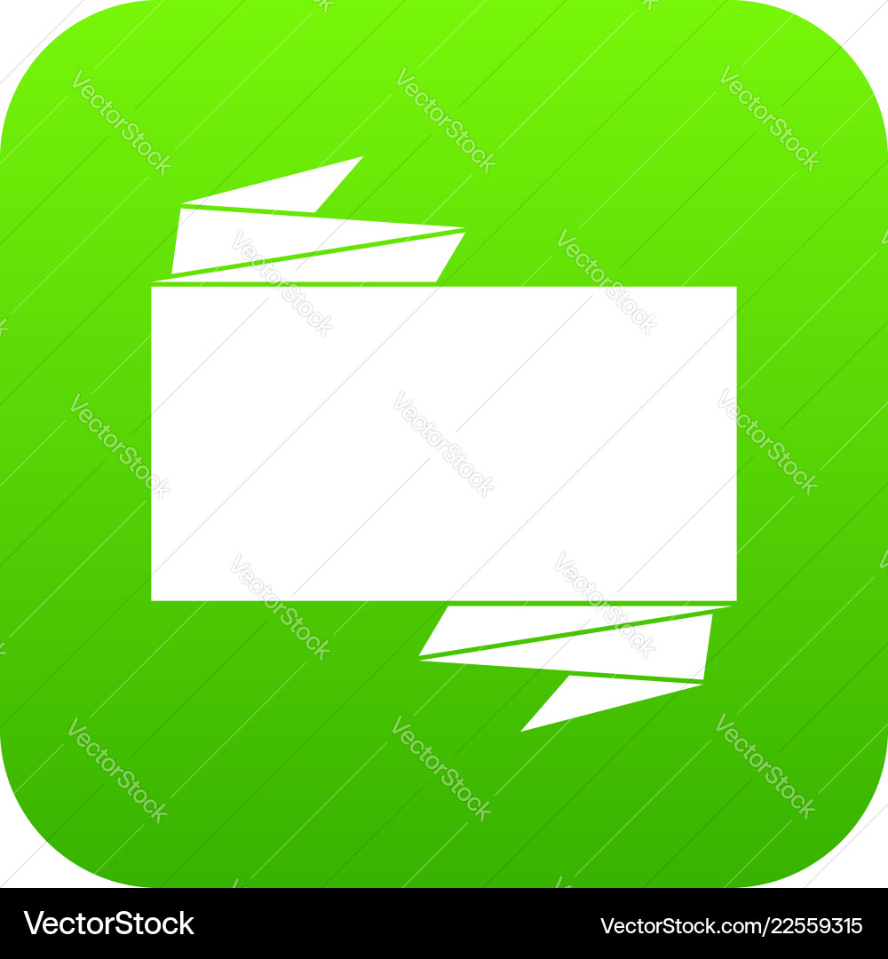 Black Banner Icon Digital Green Royalty Free Vector Image