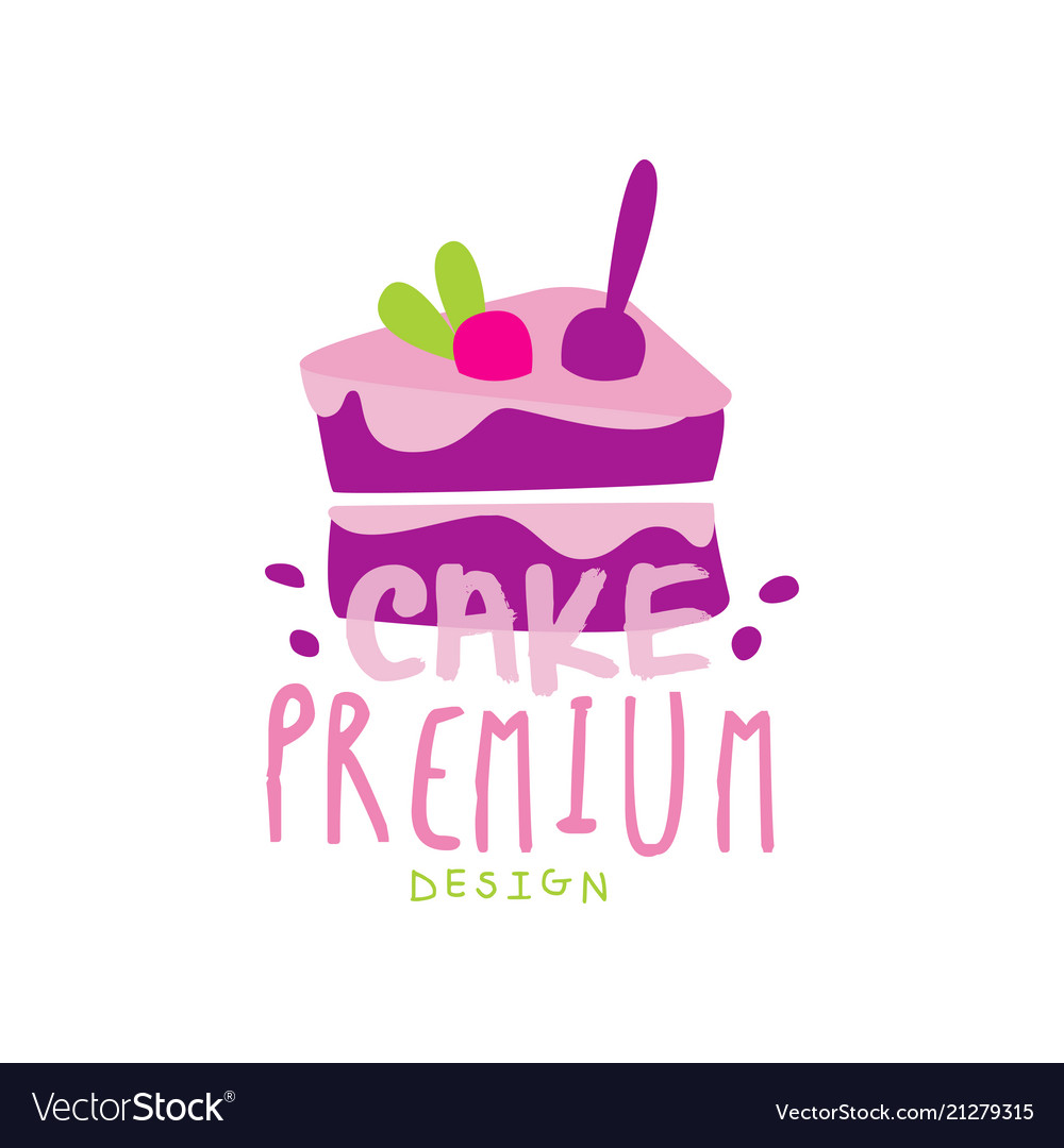 cake premium logo design label for confectionery vector image